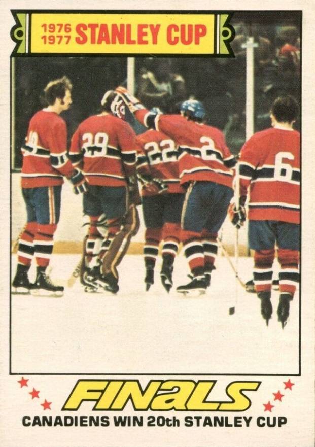 1977 O-Pee-Chee Canadiens Win 20th Stanley Cup #264 Hockey Card