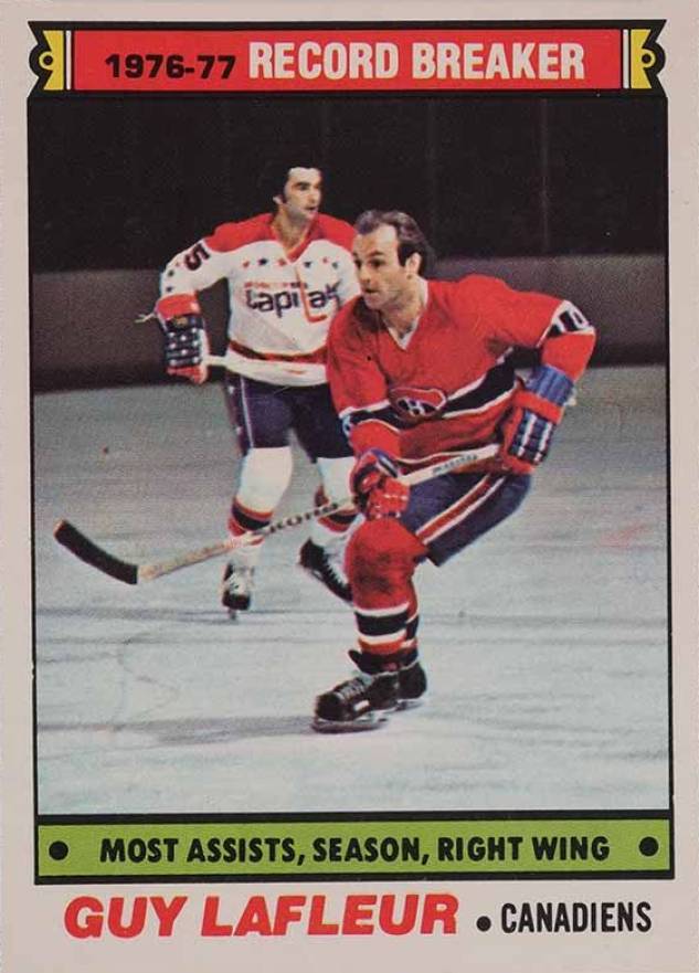 1977 O-Pee-Chee Guy LaFleur #218 Hockey Card