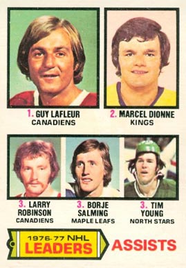 1977 O-Pee-Chee Assists Leaders #2 Hockey Card