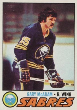 1977 Topps Gary McAdam #253 Hockey Card