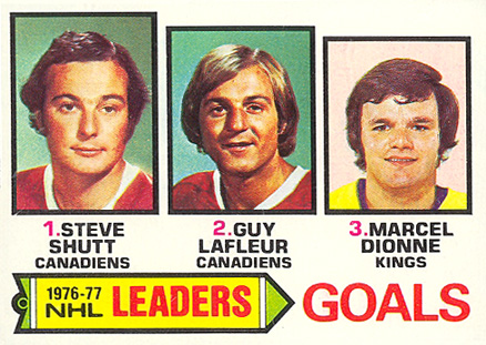 1977 Topps Goals Leaders #1 Hockey Card