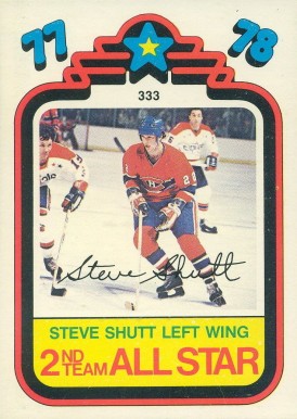 1978 O-Pee-Chee Steve Shutt #333 Hockey Card