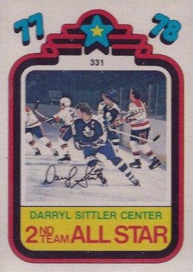 1978 O-Pee-Chee Darryl Sittler #331 Hockey Card