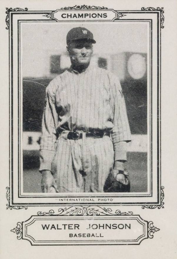 1926 Spalding Champion Walter Johnson #23 Baseball Card