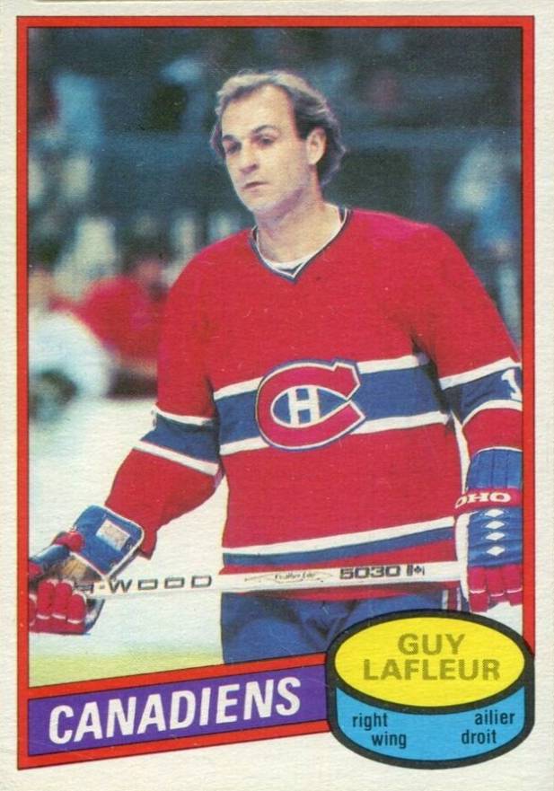1980 O-Pee-Chee Guy LaFleur #10 Hockey Card
