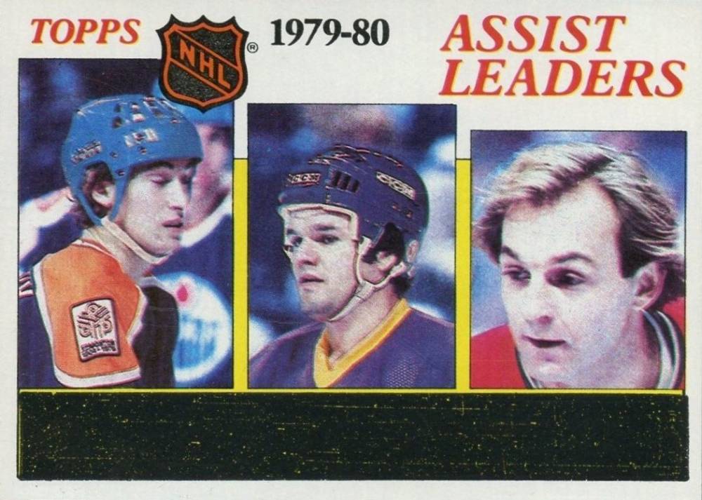 1980 Topps Assists Leaders #162 Hockey Card