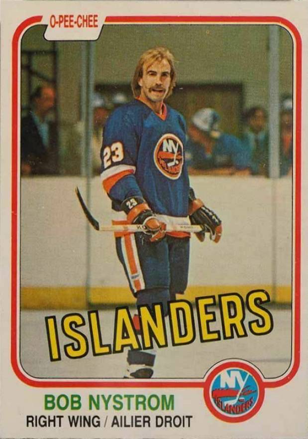 1981 O-Pee-Chee Bob Nystrom #217 Hockey Card