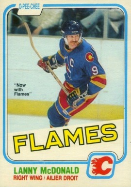 1985 O-Pee-Chee Regular (Hockey) Card# 1 Lanny McDonald of the