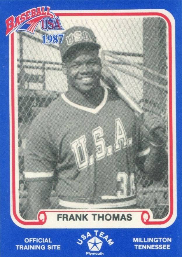 1987 Baseball USA Pan-Am Games Blue Frank Thomas #36 Baseball Card