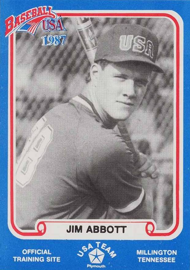 1987 Baseball USA Pan-Am Games Blue Jim Abbott #38 Baseball Card
