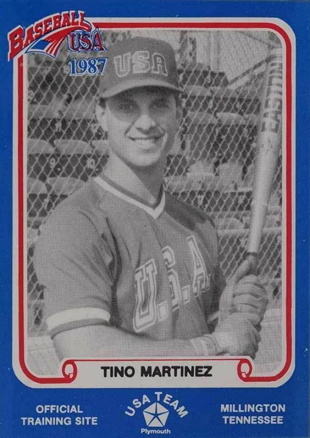 1987 Baseball USA Pan-Am Games Blue Tino Martinez #19 Baseball Card