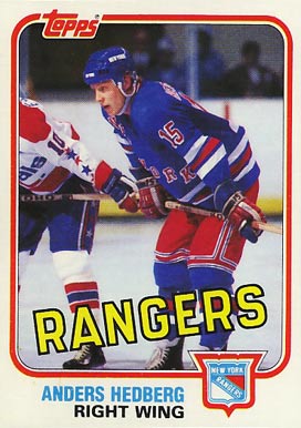 1981 Topps Anders Hedberg #98 Hockey Card