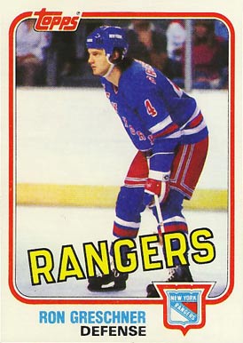 1981 Topps Ron Greschner #97 Hockey Card