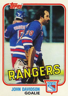 1981 Topps John Davidson #95 Hockey Card