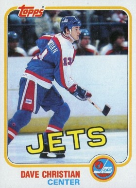1981 Topps Dave Christian #7 Hockey Card