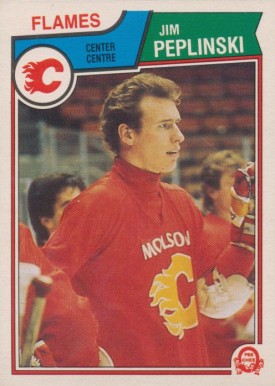 1983 O-Pee-Chee Jim Peplinski #90 Hockey Card