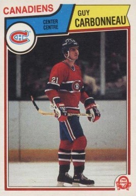1983 O-Pee-Chee Guy Carbonneau #185 Hockey Card