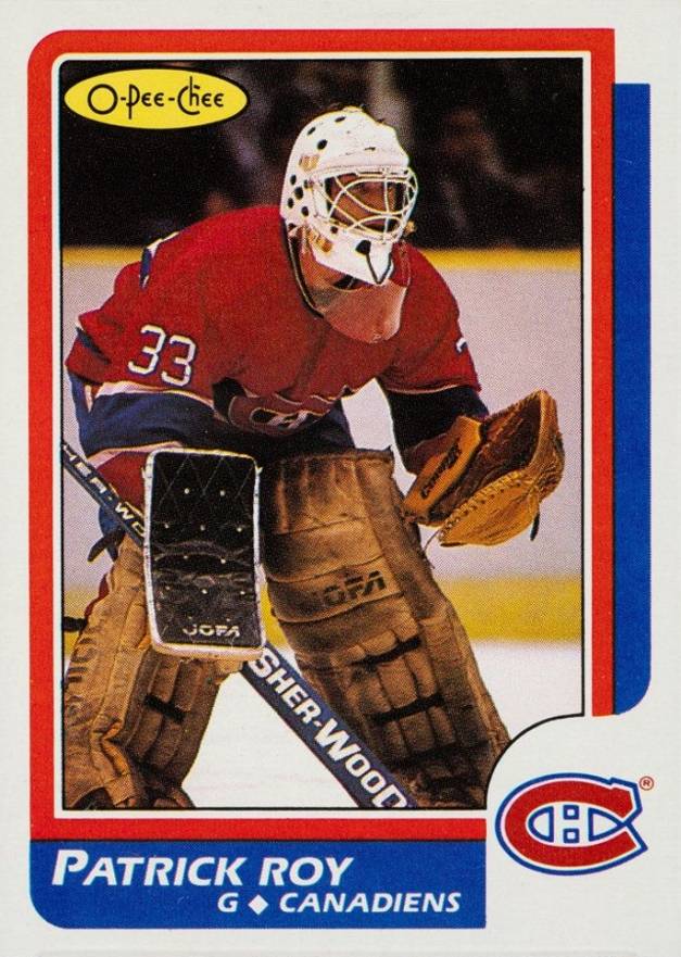 1986 O-Pee-Chee Patrick Roy #53 Hockey Card