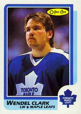 Wendell Clark autographed Toronto Maple Leafs hockey card
