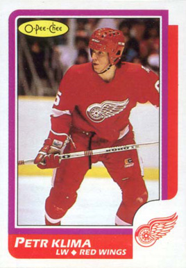 1986 O-Pee-Chee Petr Klima #98 Hockey Card