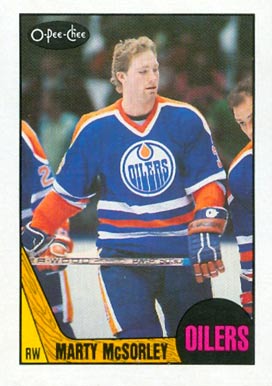 1987 O-Pee-Chee Marty McSorley #205 Hockey Card