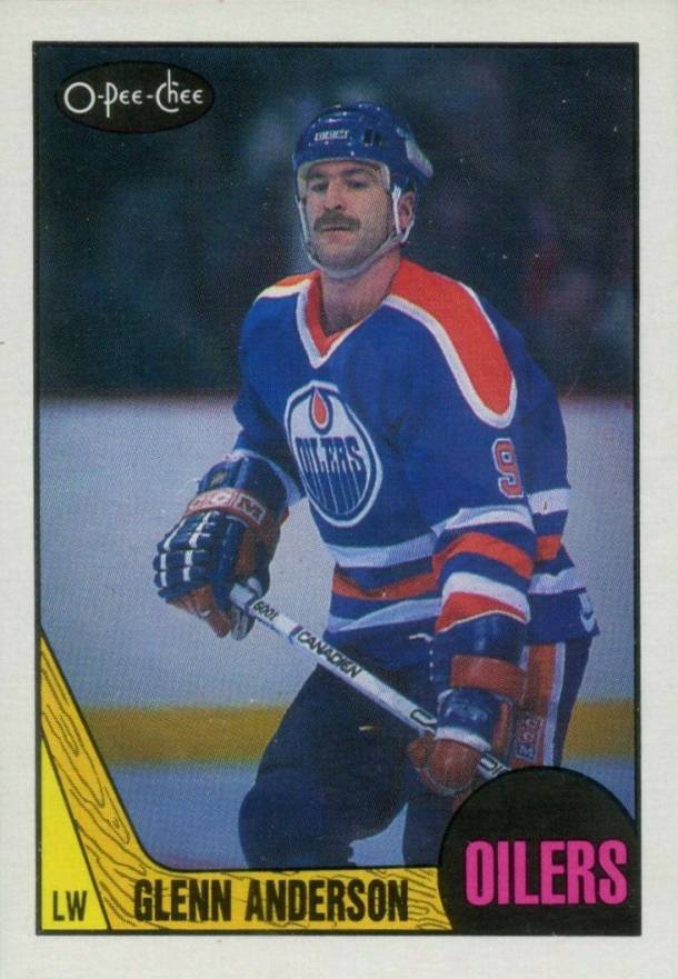1987 O-Pee-Chee Glenn Anderson #199 Hockey Card