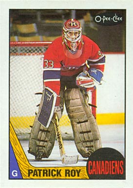 1987 O-Pee-Chee Patrick Roy #163 Hockey Card