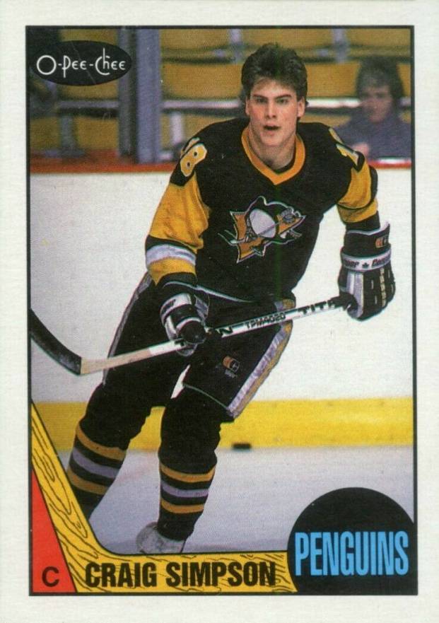 1987 O-Pee-Chee Craig Simpson #80 Hockey Card