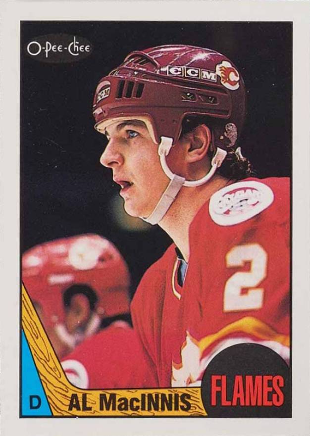 1987 O-Pee-Chee Al MacInnis #72 Hockey Card