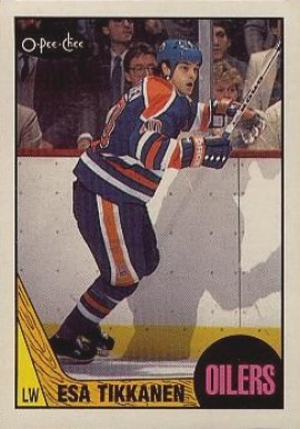 1987 O-Pee-Chee Esa Tikkanen #7 Hockey Card