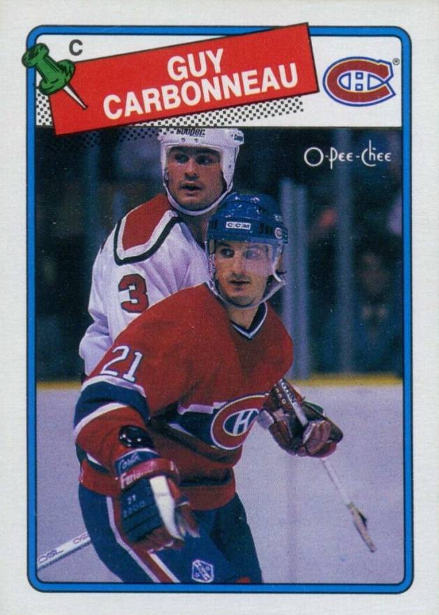 1988 O-Pee-Chee Guy Carbonneau #203 Hockey Card