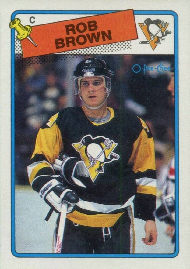 1988 O-Pee-Chee Rob Brown #109 Hockey Card
