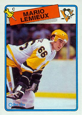 1988 O-Pee-Chee Mario Lemieux #1 Hockey Card