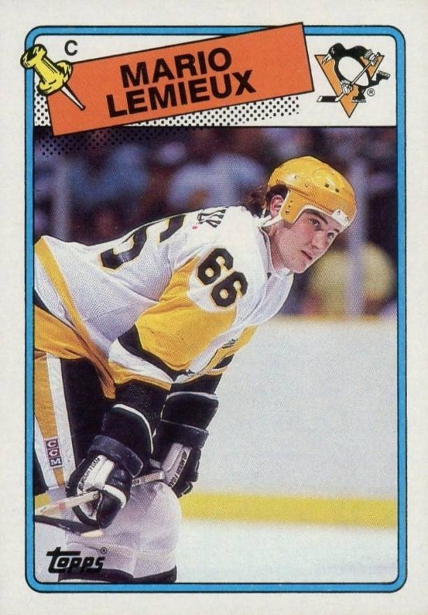 1988 Topps Mario Lemieux #1 Hockey Card