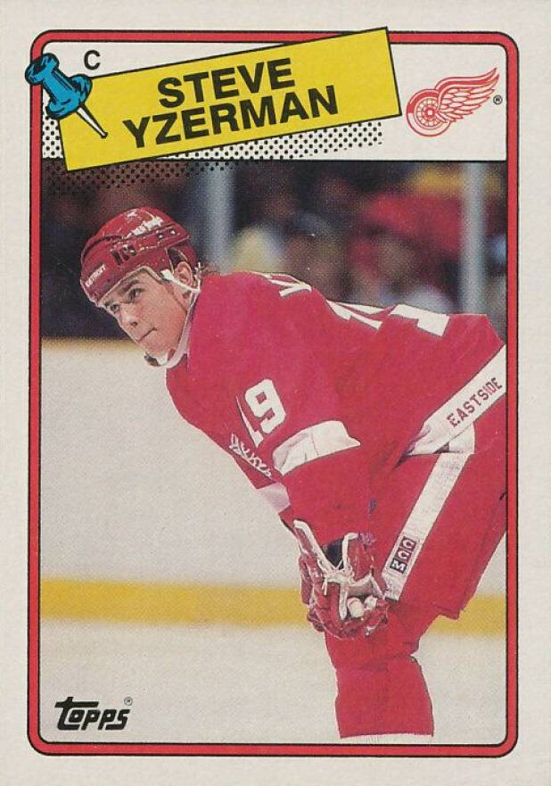1988 Topps Steve Yzerman #196 Hockey Card