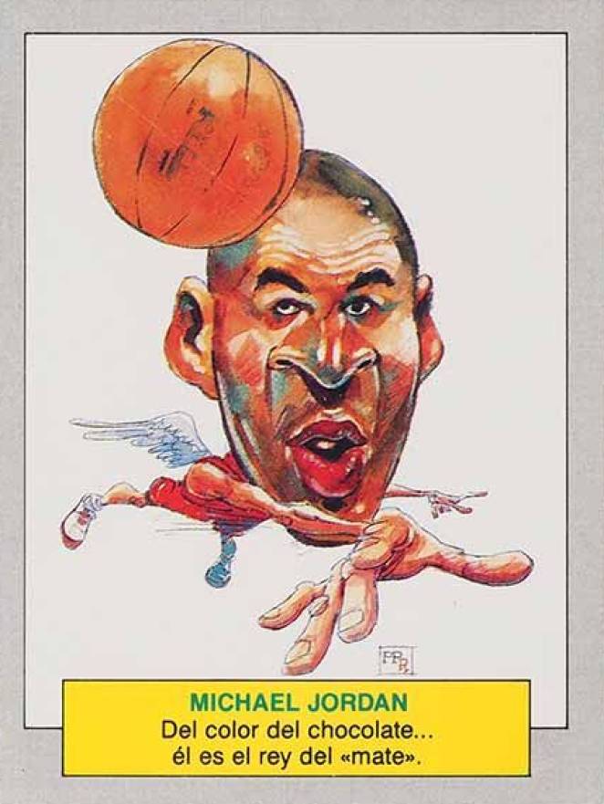 1990 Ediciones Este Karikatas Y Chistorretas Michael Jordan #34 Basketball Card