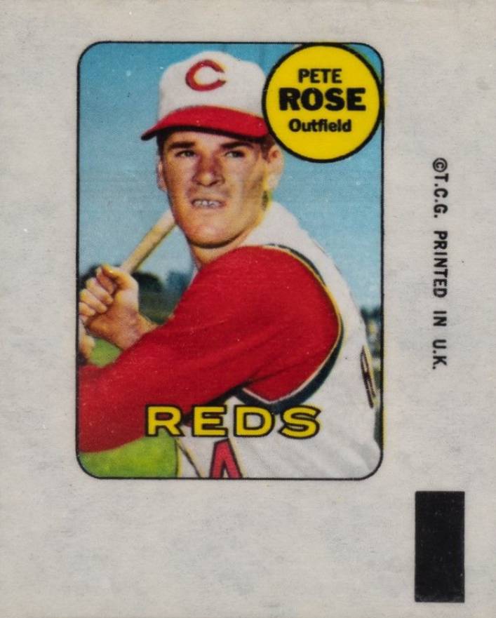 1969 Topps Decals Pete Rose # Baseball Card