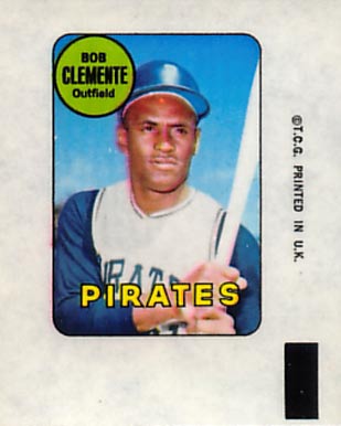 1969 Topps Decals Bob Clemente #6 Baseball Card