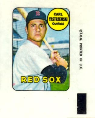 1969 Topps Decals Carl Yastrzemski # Baseball Card