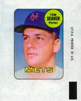 1969 Topps Decals Tom Seaver # Baseball Card