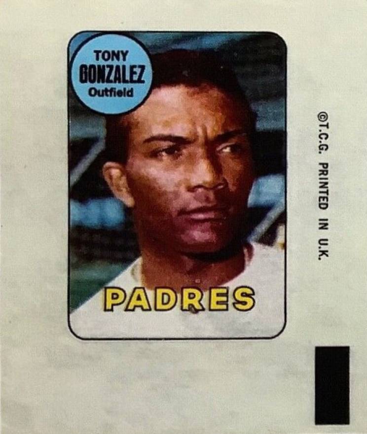 1969 Topps Decals Tony Gonzalez # Baseball Card