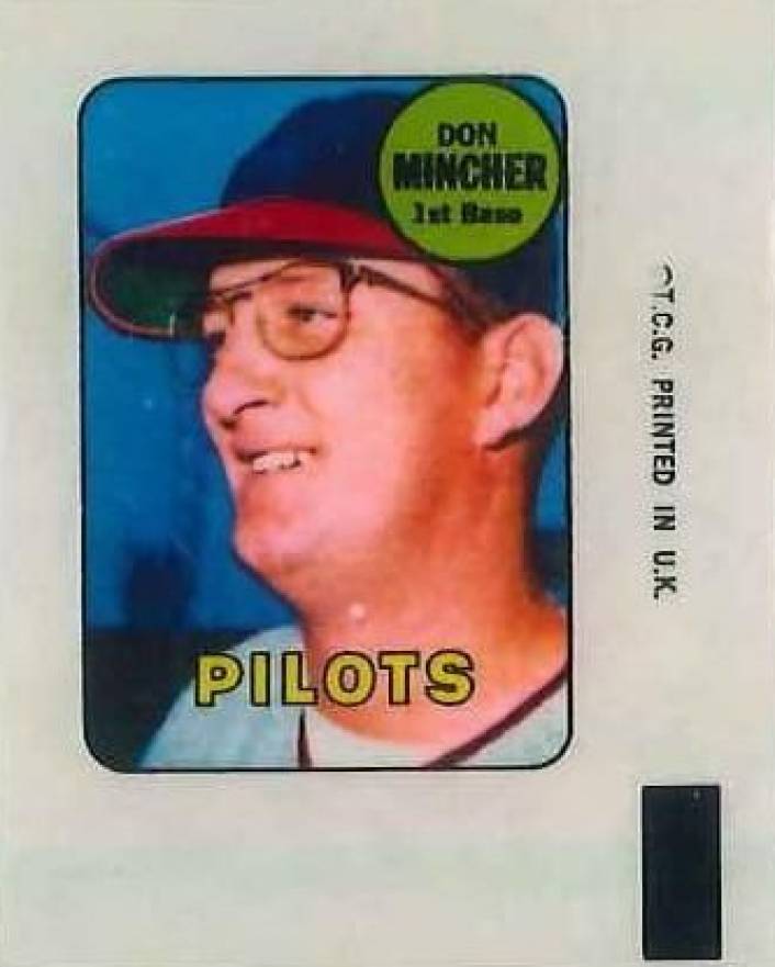1969 Topps Decals Don Mincher # Baseball Card