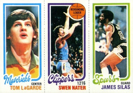 1980 Topps LaGarde/Nater/Silas #89 Basketball Card