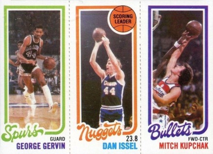 1980 Topps Gervin/Issel/Kupchak #61 Basketball Card