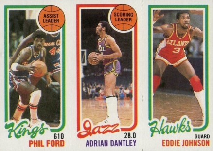 1980 Topps Ford/Dantley/Johnson #55 Basketball Card