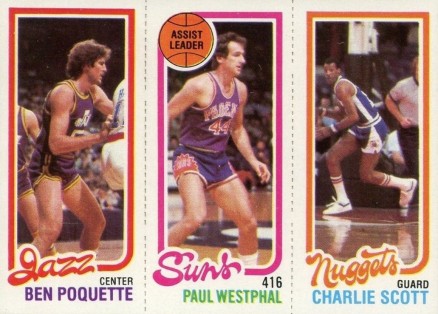 1980 Topps Poquette/Westphal/Scott #132 Basketball Card