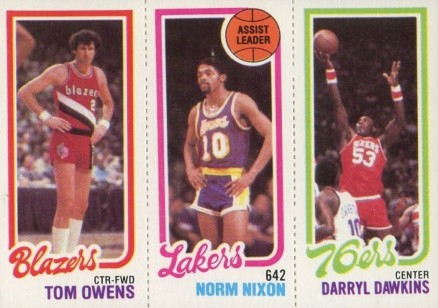 1980 Topps Owens/Nixon/Dawkins #123 Basketball Card