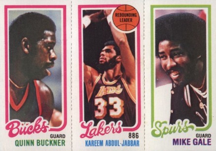 1980 Topps Buckner/Abdul-Jabbar/Gale #29 Basketball Card