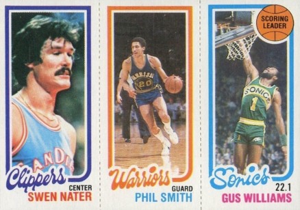 1980 Topps Nater/Smith/Williams #118 Basketball Card