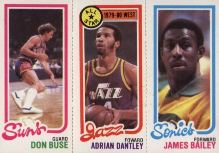 1980 Topps Buse/Dantley/Bailey #31 Basketball Card
